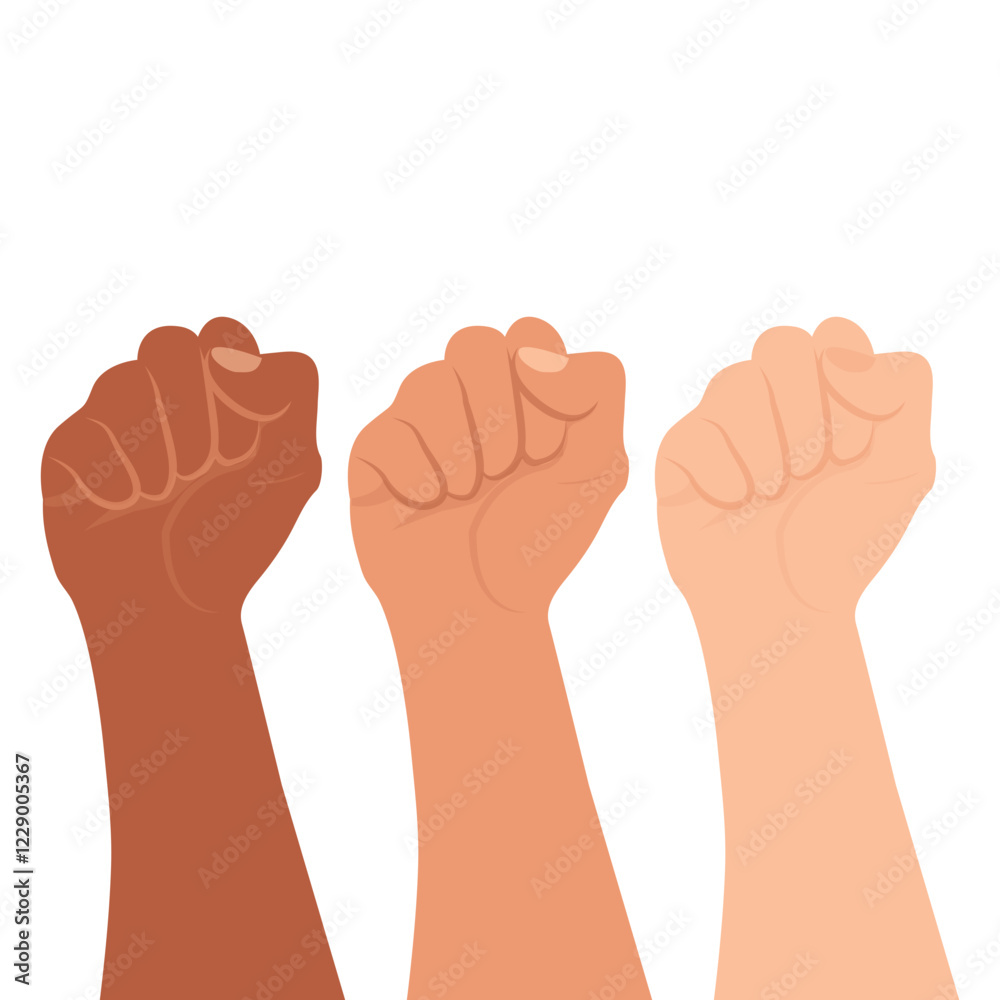Hands Raised Stop Racism Hands Raised Stop Racism