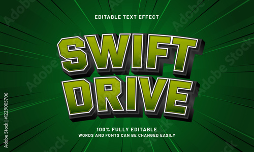 swift drive editable text effects with a speed and flash theme