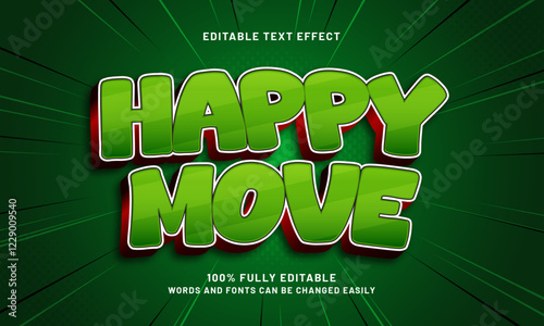 happy move editable text effects with a game and kids theme