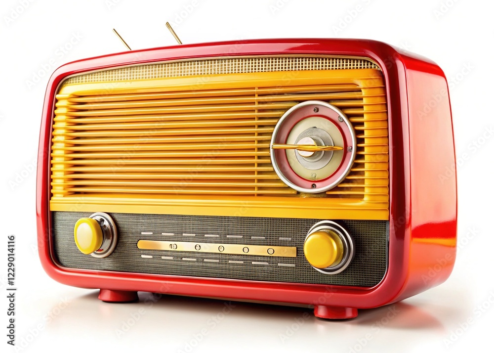 Fototapeta premium Antique Radio, Retro Style, Studio Lighting