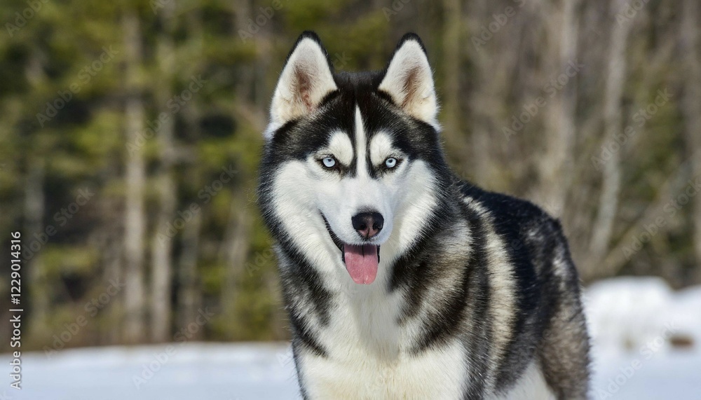 KI generated, animal, animals, mammal, mammals, biotope, habitat, one, single animal, foraging, wildlife, husky, dog, domestic dogs (Canis lupus familiaris) KI generated, animal, animals, mammal, mammals, biotope, habitat, one, single animal, foraging, wildlife, husky, dog, domestic dogs (Canis lupus familiaris)