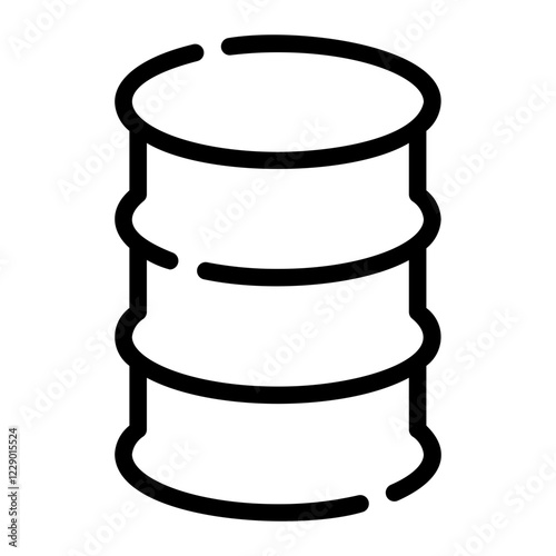 oil barrel Line Icon