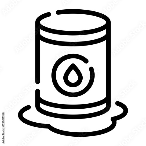 oil spill Line Icon