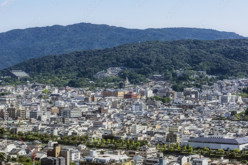 Obraz premium View from the Kyoto Tower, Honshu Province, Japan, Asia