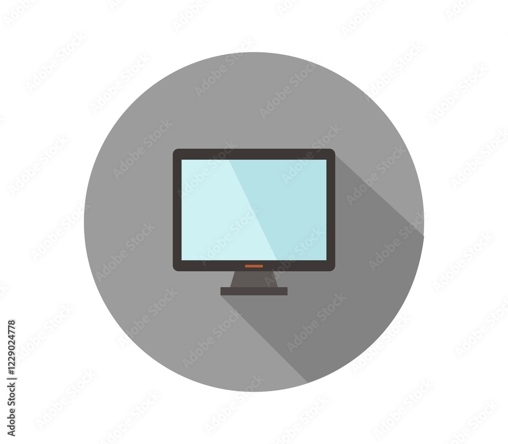 Computer icon illustrated in vector on white background Computer icon illustrated in vector on white background