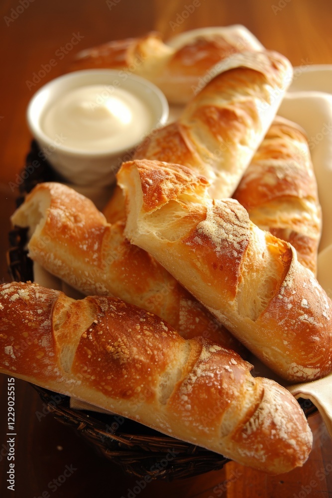 Parisian bread. Traditional French bread. Fresh baked, golden brown crust. Bakery. Baguette. Parisian bread. Traditional French bread. Fresh baked, golden brown crust. Bakery. Baguette.