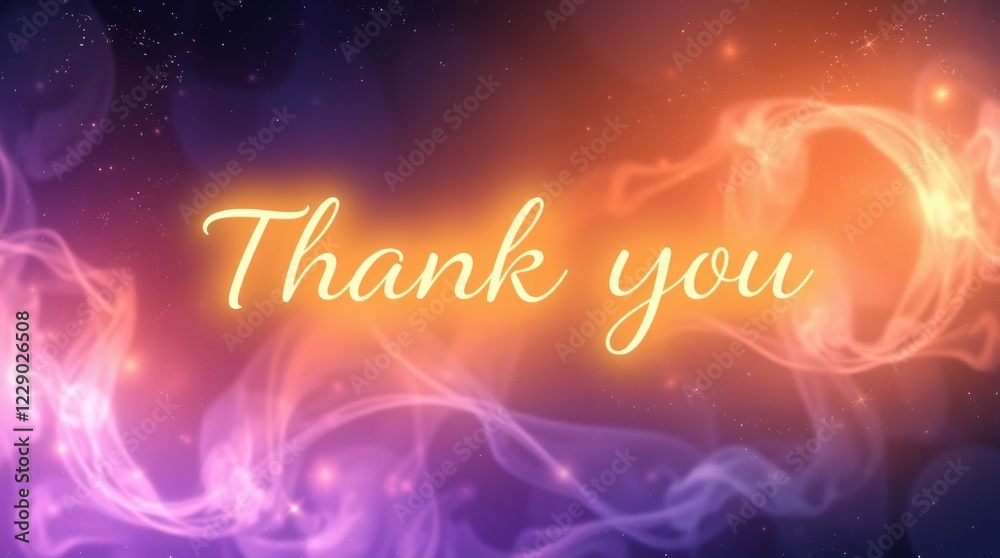 Fototapeta premium A thank you card emanating an ethereal spiritual vibe