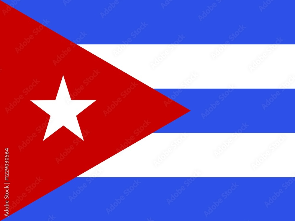 Fototapeta premium Official national flag of Cuba