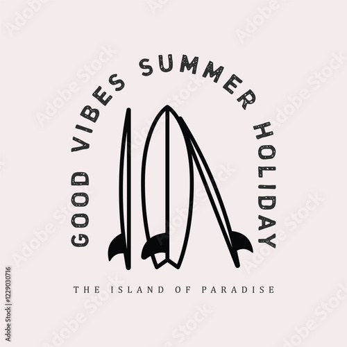 Photography Vector surfing theme badge design