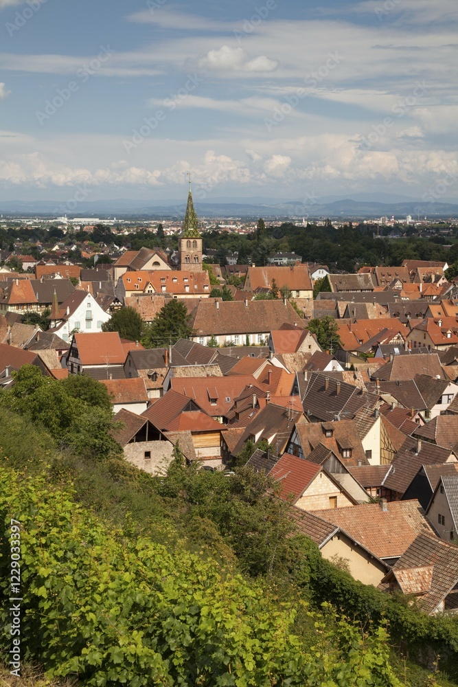 Fototapeta premium Townscape, Turckheim, Alsace, France, Europe