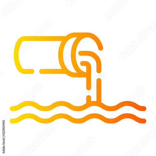 spill Line Gradient Icon