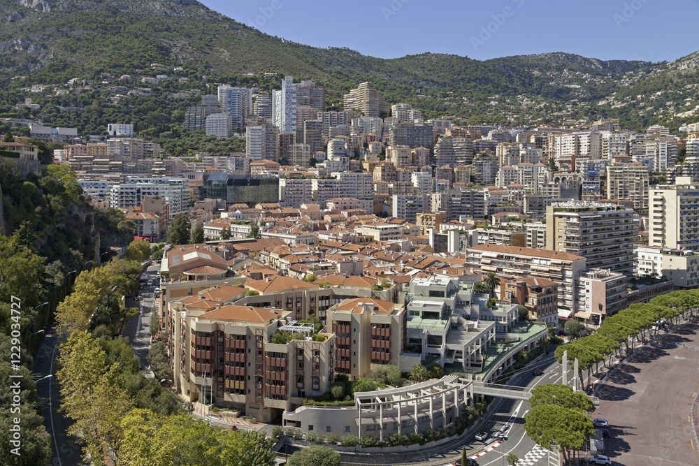 Fototapeta premium Skyscrapers, Monaco, Cote d'Azur, Europe