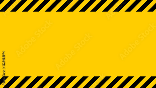 Yellow and black diagonal stripes. Industrial warning background, warn caution, construction