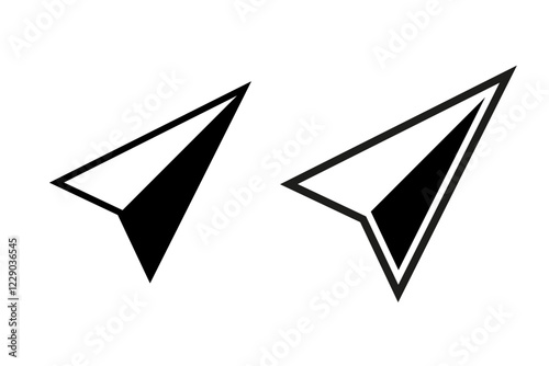 Compass arrow icon simple design
