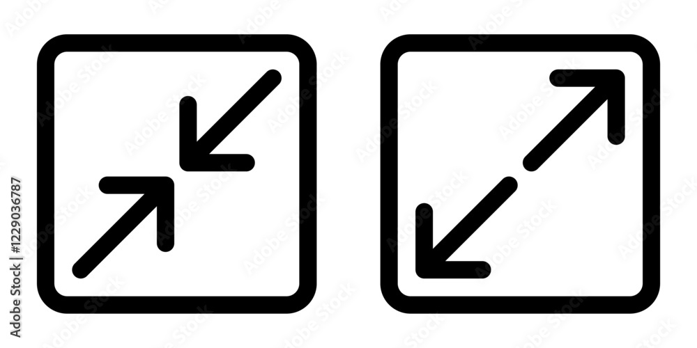 Minimize or maximize icon simple design Minimize or maximize icon simple design