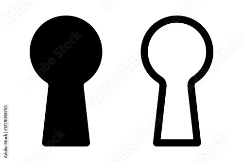Keyhole icon symbol simple design