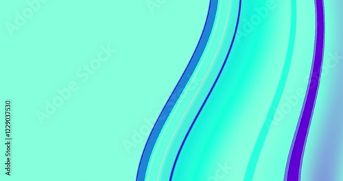 Abstract Waves in Blue and Teal