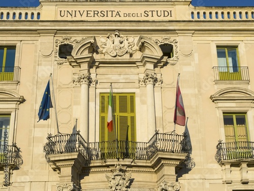 University, Palazzo dell Università, Palace, Piazza Universita, Province of Catania, Province of Catania, Sicily, Italy, Europe