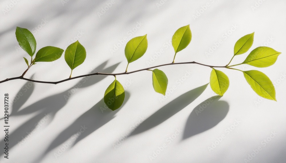 Fototapeta premium Witness the radiant youth of a sapling under direct sunlight, showcasing the wonders of natural transpiration Observe its vibrant, young leaves as it thrives, a testament to the beauty of growth and