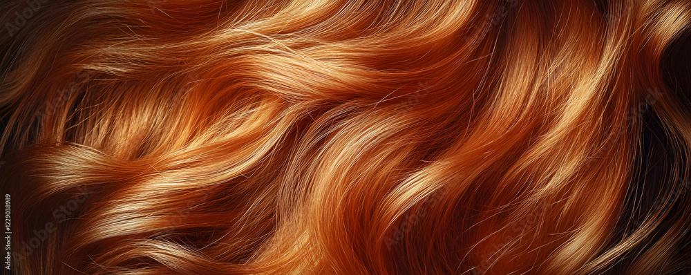 Red wavy hair texture close-up Red wavy hair texture close-up