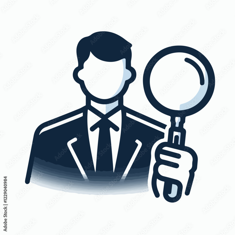 cartoon vector illustration of someone carrying a magnifying glass cartoon vector illustration of someone carrying a magnifying glass