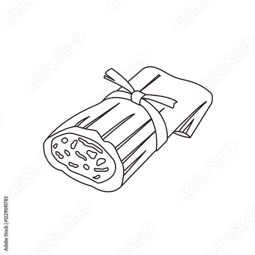tamale food wrapped delicious meal illustration vector