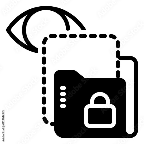 Hide icon, glyph icon style