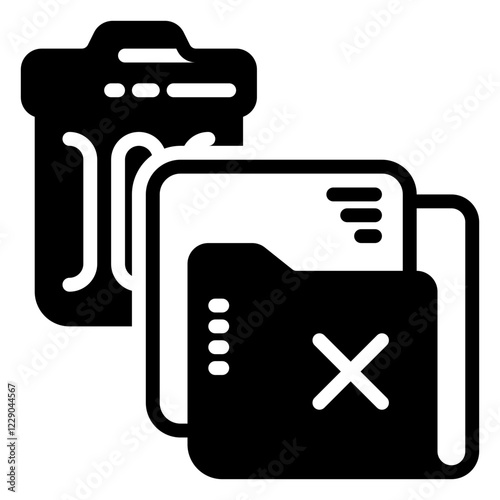 Delete icon, glyph icon style
