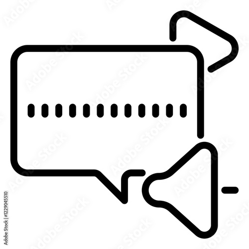 Mute icon, line icon style