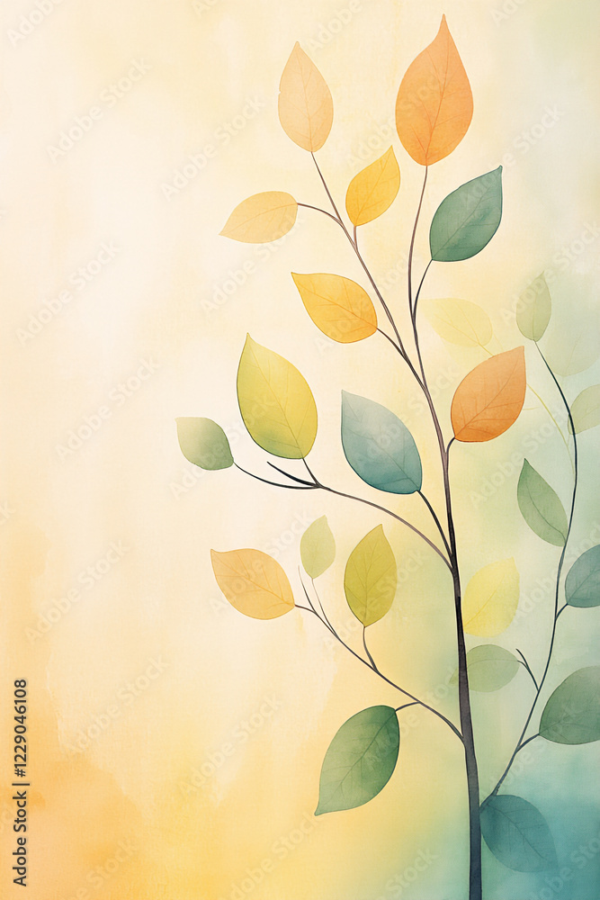 abstract leaf and flower pattern watercolor texture abstract leaf and flower pattern watercolor texture