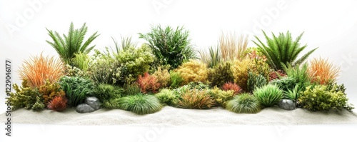 Vibrant Plants Thriving in a Natural Landscape Sunlight, Transpiration, and Growth Witness the flourishing ecosystem where plants thrive, showcasing the beauty of natural transpiration and the power