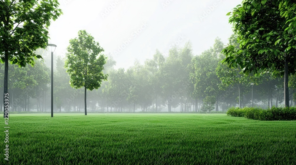 Fototapeta premium Misty Morning Park