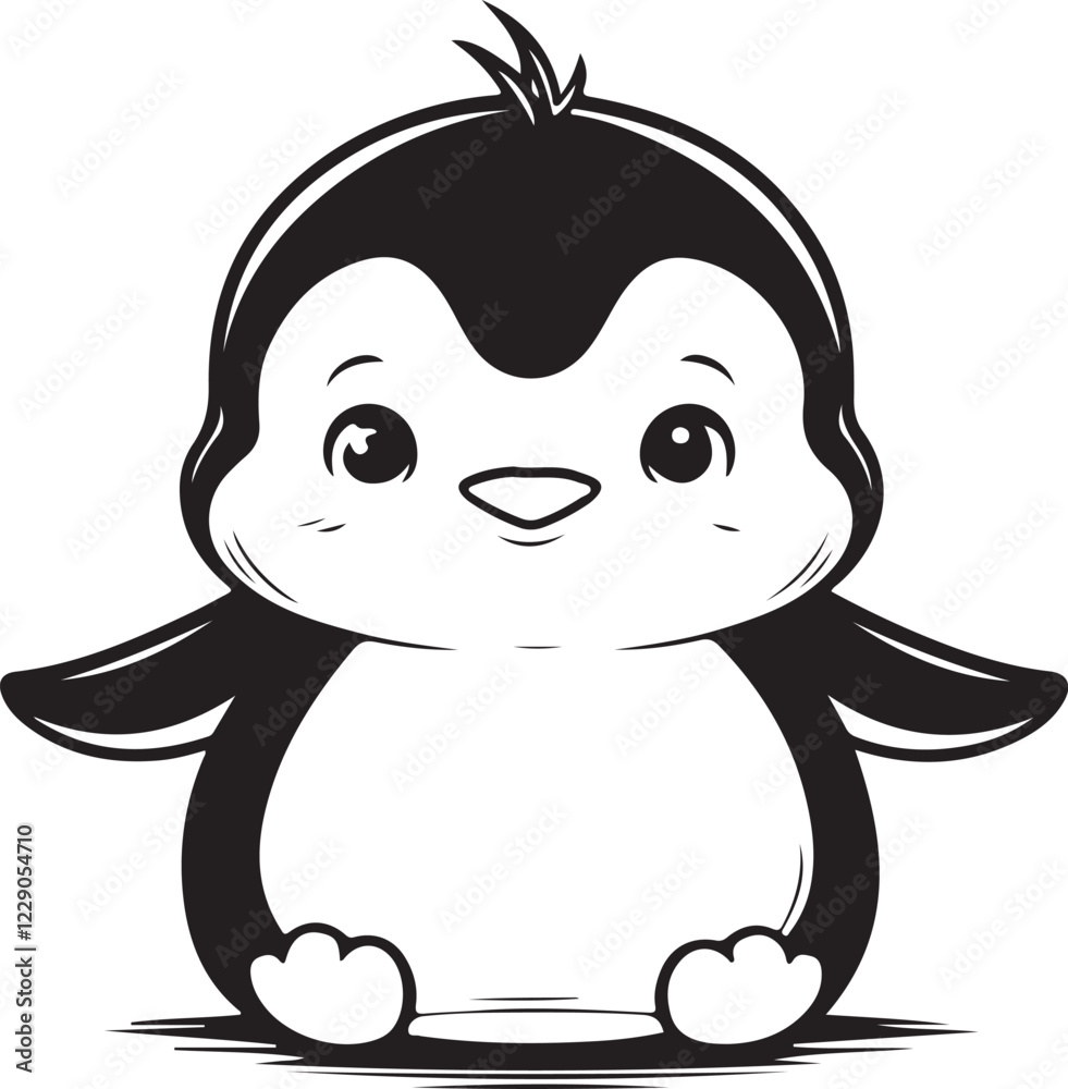 Cute Penguin Silhouette Vector Art Illustration Design
Cute Penguin Silhouette Vector Art Illustration Design