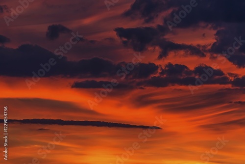 Wallpaper Mural Clouds at the red evening sky after sunset, Germany, Europe Torontodigital.ca