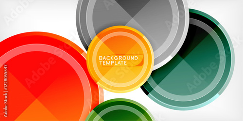 Geometric design abstract background - circles