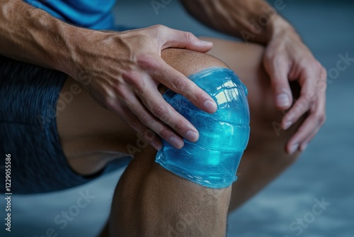 Athlete Recovering from Knee Injury Ice Pack Therapy for Sports Injuries, Pain Relief, and Recovery Effective Sports Care Strategies for Faster Healing Learn about RICE Protocol, physiotherapy