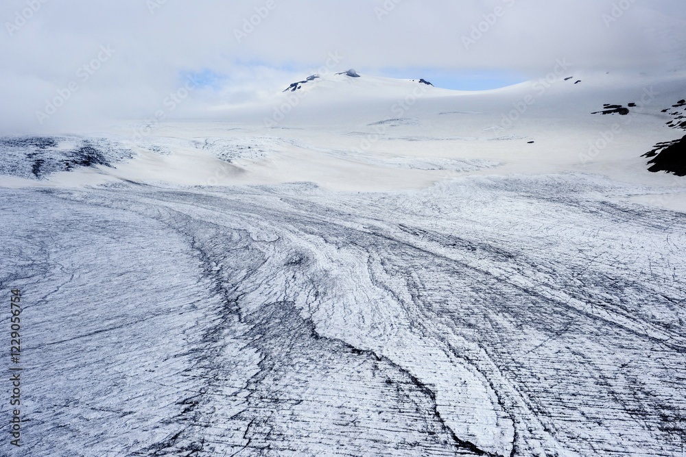 Obraz premium Glacier Vatnajökull, Aerial View, Iceland, Europe