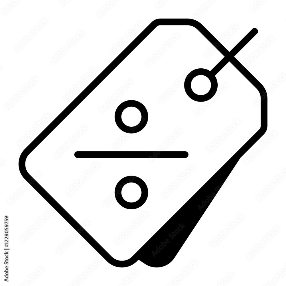 Discount Label line glyph icon Discount Label line glyph icon