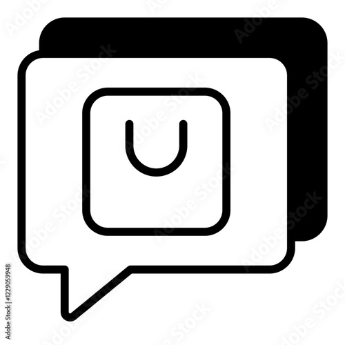 Online Shopping line glyph icon