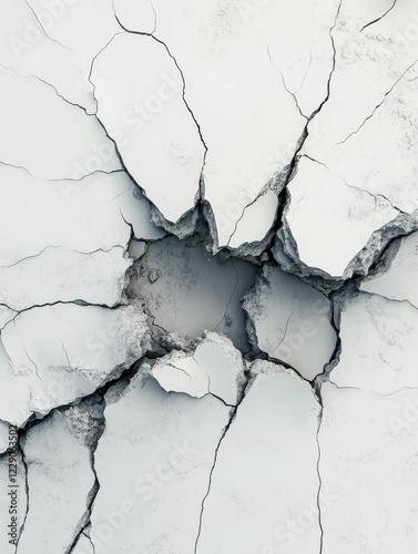 Abstract image of a customer base cracking under pressure, illustrating high churn rate, business instability