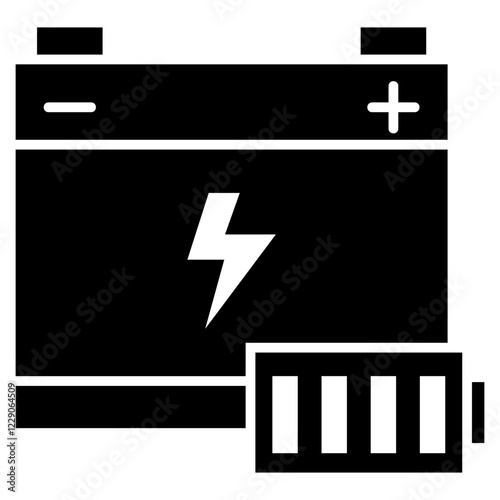 Energy Storage Glyph Icon