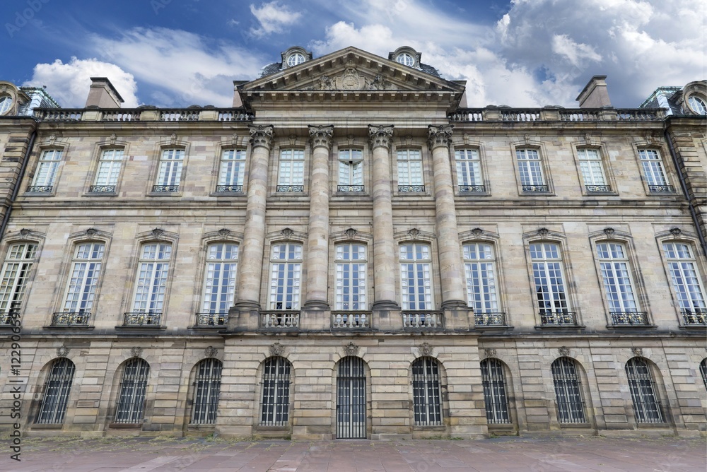 Fototapeta premium Palais Rohan, Baroque architecture, today Archaeological Museum, Strasbourg, Alsace, France, Europe