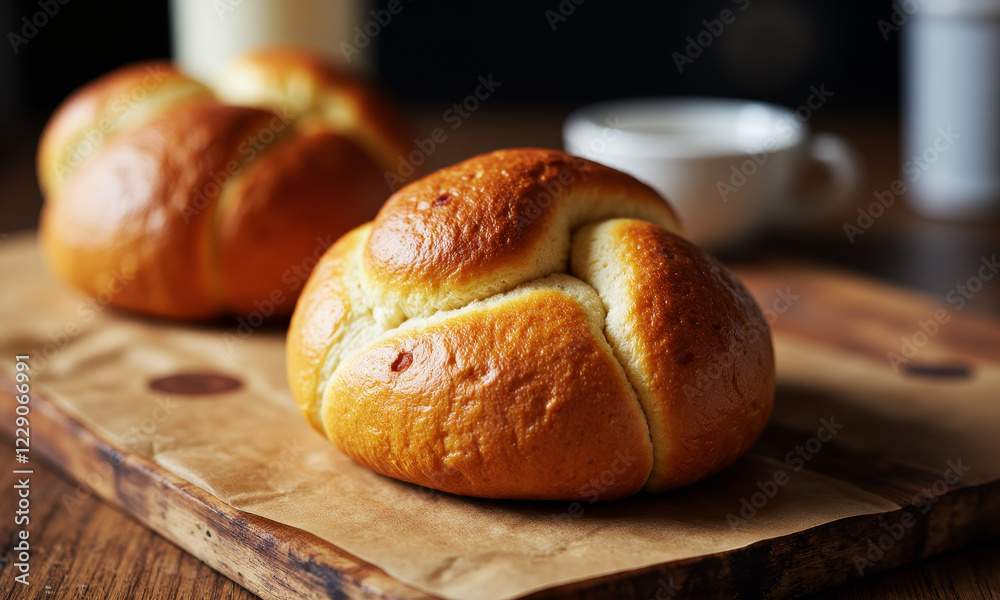 The soft texture of a freshly baked brioche, golden-brown and buttery, irresistible
The soft texture of a freshly baked brioche, golden-brown and buttery, irresistible