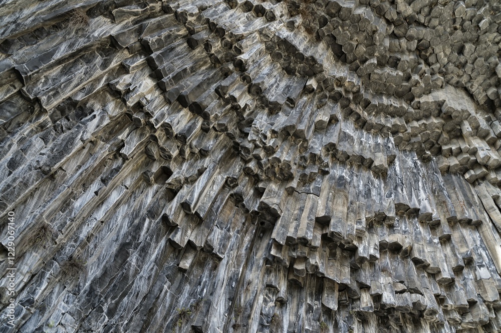 Symphony of Stones, Basalt columns formation along Garni gorge, Kotayk Province, Armenia, Asia Symphony of Stones, Basalt columns formation along Garni gorge, Kotayk Province, Armenia, Asia