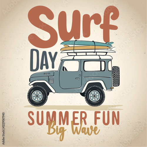surf truck vector