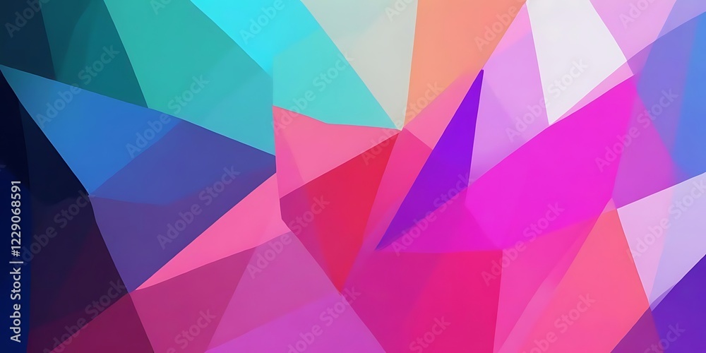 Obraz premium Colorful background with a pink triangle