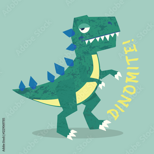 cartoon dinosaur vector illustration