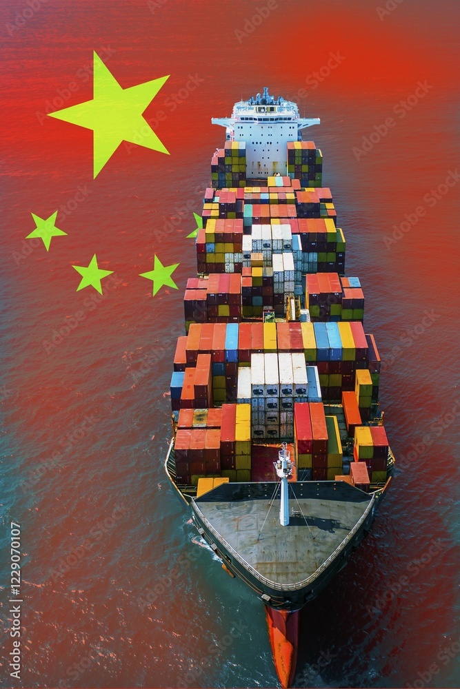 Fototapeta premium Symbolic image, fragile alliances, China versus USA-EU-Japan, Western value system, world stock markets, protectionism, open oceans, maritime rights, China dominance, communism, freedom, dictatorship, human rights, open trade, economic systems, directional decision, democracy, liberal society