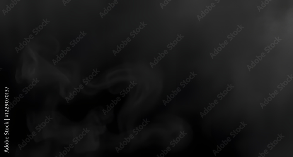 Fototapeta premium Charcoal black smoky abstract background. Gradient transition. Wispy smoke effect. Rough grungy texture. Matte brushed finish. Subtle noise. Moody light. Gunmetal effect.