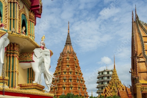 Temple complex, Wat Tham Khao Noi, Ta Müang, Kanchanaburi province, Thailand, Asia photo